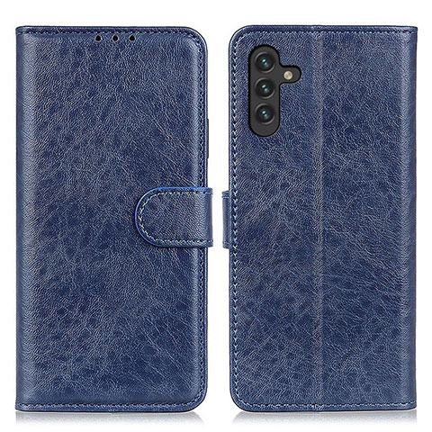 Custodia Portafoglio In Pelle Cover con Supporto A07D per Samsung Galaxy A04s Blu