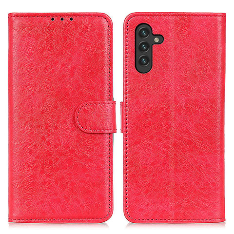 Custodia Portafoglio In Pelle Cover con Supporto A07D per Samsung Galaxy A13 5G Rosso