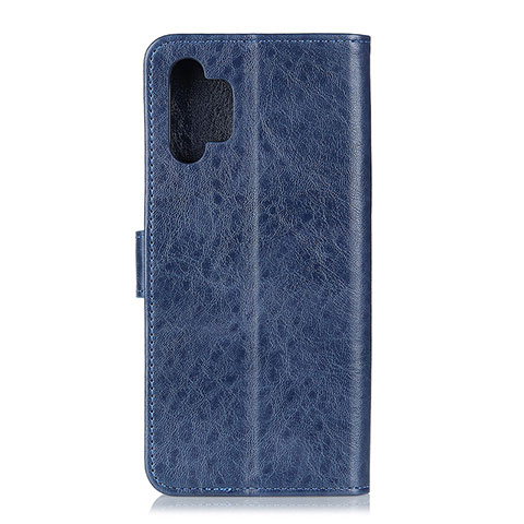 Custodia Portafoglio In Pelle Cover con Supporto A07D per Samsung Galaxy A32 4G Blu