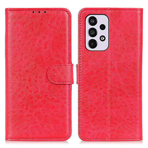 Custodia Portafoglio In Pelle Cover con Supporto A07D per Samsung Galaxy A33 5G Rosso