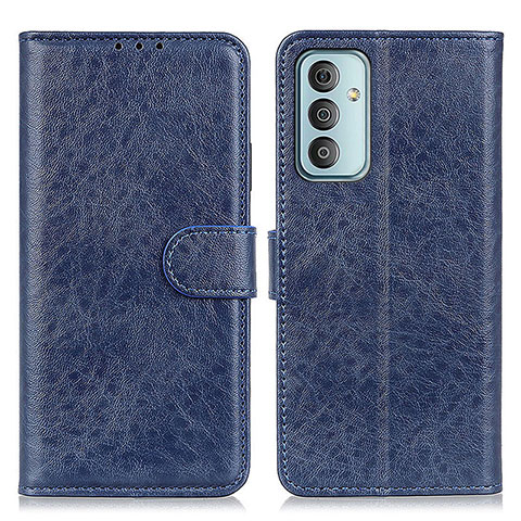 Custodia Portafoglio In Pelle Cover con Supporto A07D per Samsung Galaxy F23 5G Blu