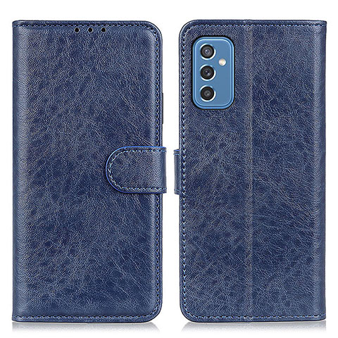 Custodia Portafoglio In Pelle Cover con Supporto A07D per Samsung Galaxy M52 5G Blu