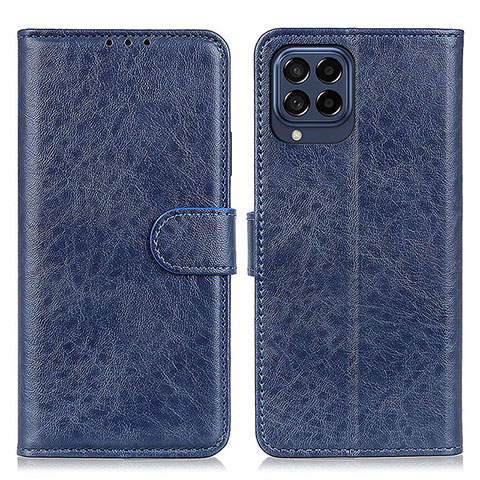 Custodia Portafoglio In Pelle Cover con Supporto A07D per Samsung Galaxy M53 5G Blu