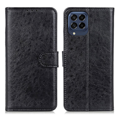 Custodia Portafoglio In Pelle Cover con Supporto A07D per Samsung Galaxy M53 5G Nero