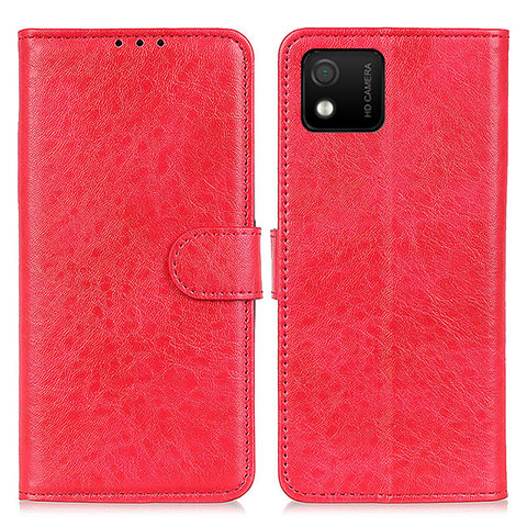 Custodia Portafoglio In Pelle Cover con Supporto A07D per Wiko Y52 Rosso