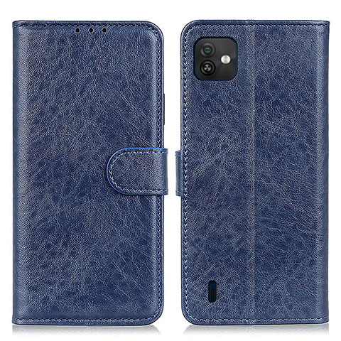 Custodia Portafoglio In Pelle Cover con Supporto A07D per Wiko Y82 Blu