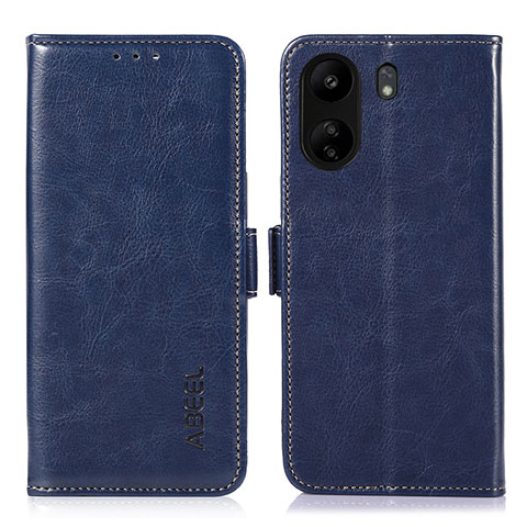 Custodia Portafoglio In Pelle Cover con Supporto A07D per Xiaomi Poco C65 Blu