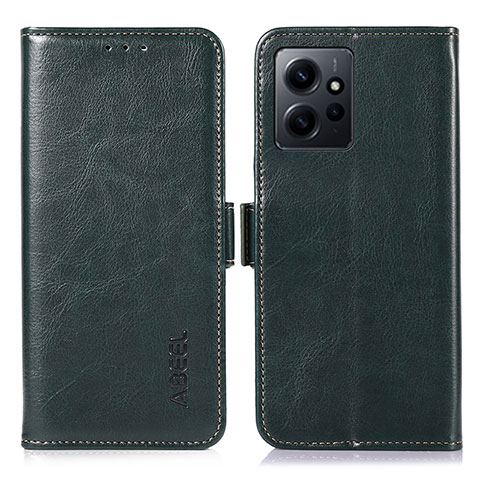 Custodia Portafoglio In Pelle Cover con Supporto A07D per Xiaomi Redmi Note 12 4G Verde