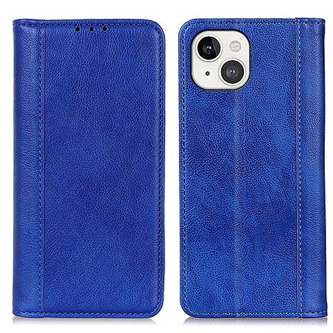 Custodia Portafoglio In Pelle Cover con Supporto A08 per Apple iPhone 13 Blu