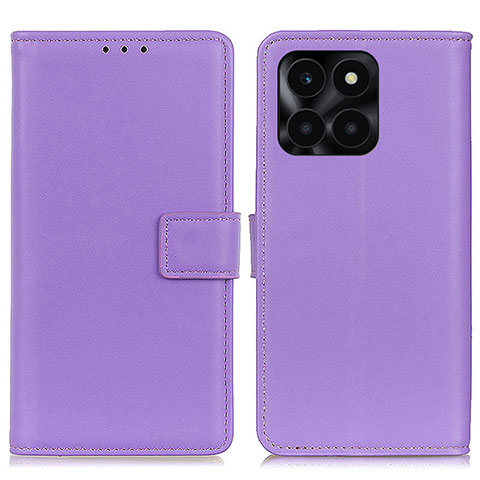 Custodia Portafoglio In Pelle Cover con Supporto A08D per Huawei Honor X8b Viola