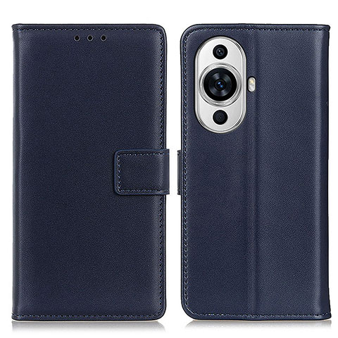 Custodia Portafoglio In Pelle Cover con Supporto A08D per Huawei Nova 11 Blu