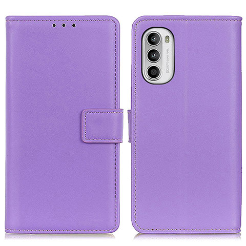 Custodia Portafoglio In Pelle Cover con Supporto A08D per Motorola Moto Edge (2022) 5G Viola