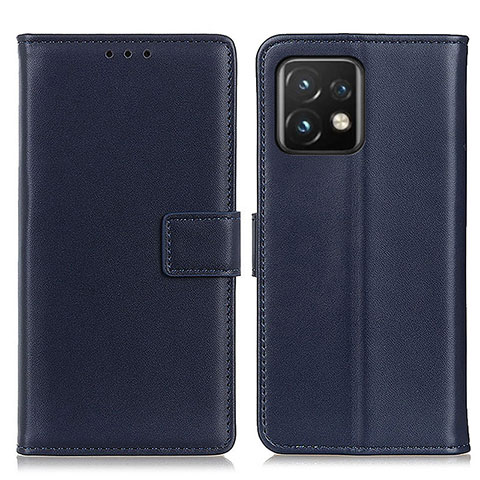 Custodia Portafoglio In Pelle Cover con Supporto A08D per Motorola Moto Edge 40 Pro 5G Blu