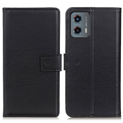 Custodia Portafoglio In Pelle Cover con Supporto A08D per Motorola Moto G 5G (2023) Nero