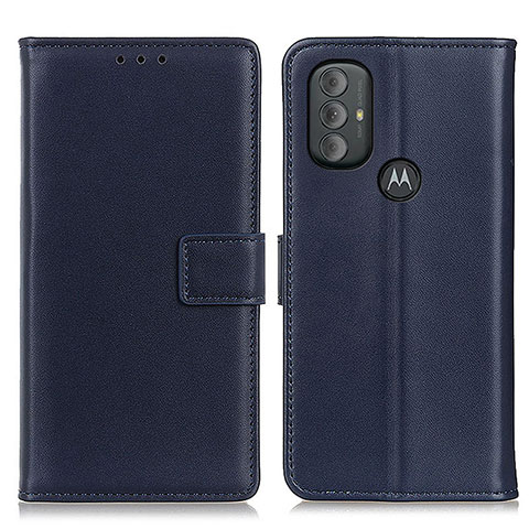 Custodia Portafoglio In Pelle Cover con Supporto A08D per Motorola Moto G Play (2023) Blu