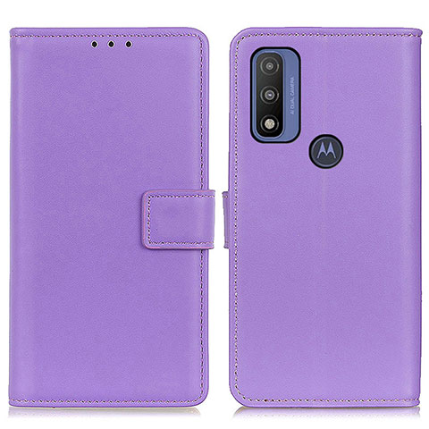 Custodia Portafoglio In Pelle Cover con Supporto A08D per Motorola Moto G Pure Viola