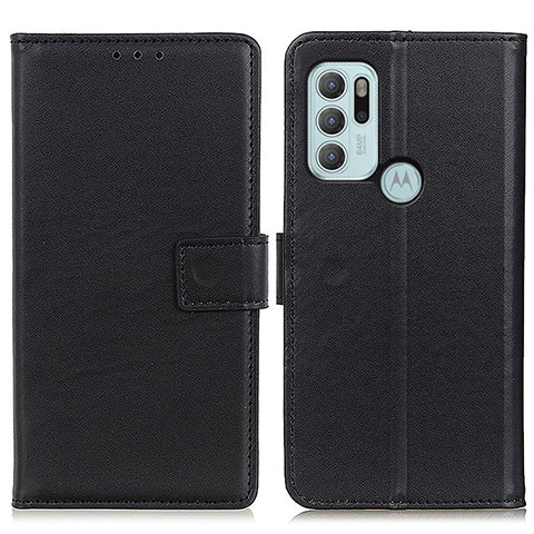 Custodia Portafoglio In Pelle Cover con Supporto A08D per Motorola Moto G60s Nero