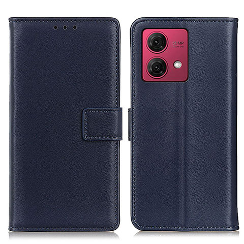 Custodia Portafoglio In Pelle Cover con Supporto A08D per Motorola Moto G84 5G Blu