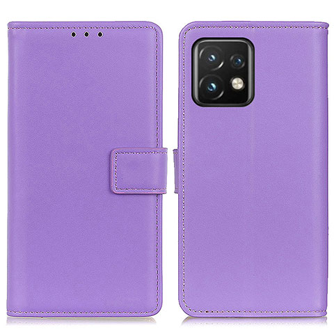 Custodia Portafoglio In Pelle Cover con Supporto A08D per Motorola Moto X40 5G Viola