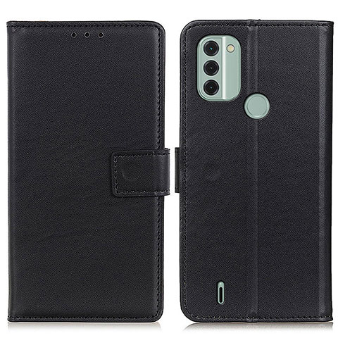 Custodia Portafoglio In Pelle Cover con Supporto A08D per Nokia C31 Nero