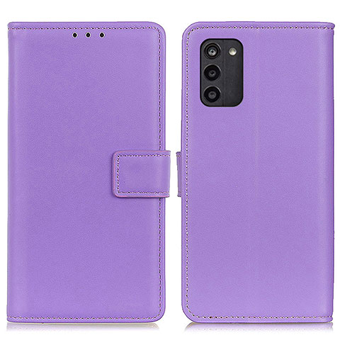 Custodia Portafoglio In Pelle Cover con Supporto A08D per Nokia G100 Viola