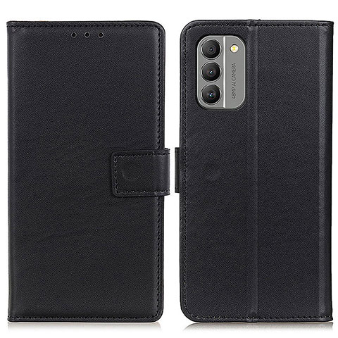 Custodia Portafoglio In Pelle Cover con Supporto A08D per Nokia G400 5G Nero