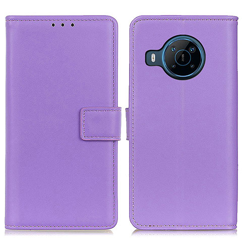 Custodia Portafoglio In Pelle Cover con Supporto A08D per Nokia X100 5G Viola