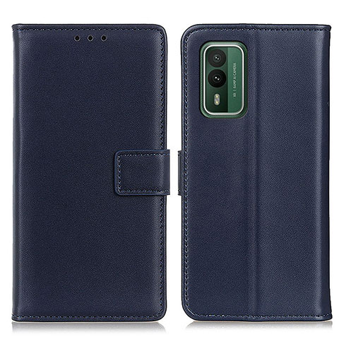 Custodia Portafoglio In Pelle Cover con Supporto A08D per Nokia XR21 Blu