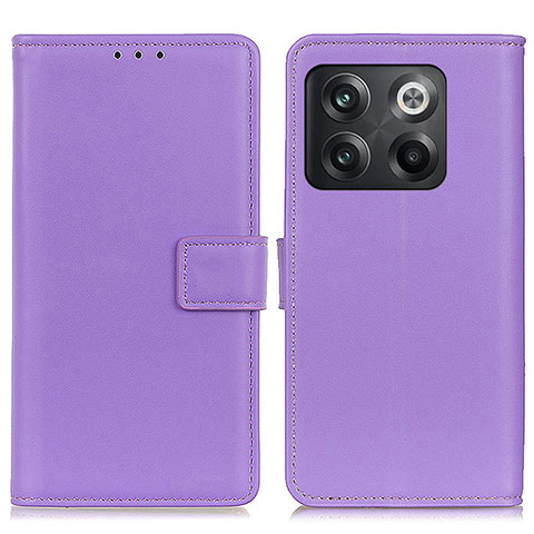 Custodia Portafoglio In Pelle Cover con Supporto A08D per OnePlus 10T 5G Viola