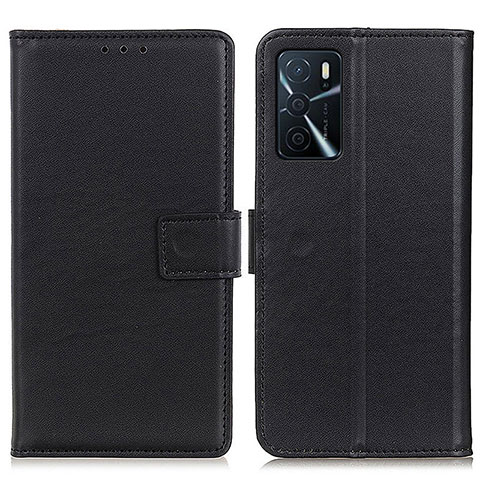 Custodia Portafoglio In Pelle Cover con Supporto A08D per Oppo A16 Nero