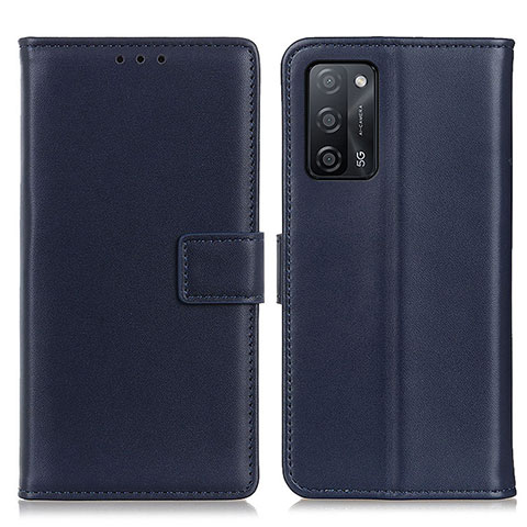 Custodia Portafoglio In Pelle Cover con Supporto A08D per Oppo A56 5G Blu