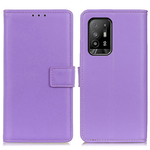 Custodia Portafoglio In Pelle Cover con Supporto A08D per Oppo A94 5G Viola