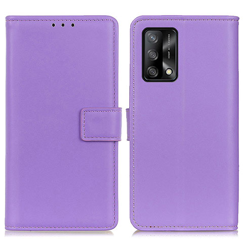 Custodia Portafoglio In Pelle Cover con Supporto A08D per Oppo A95 4G Viola