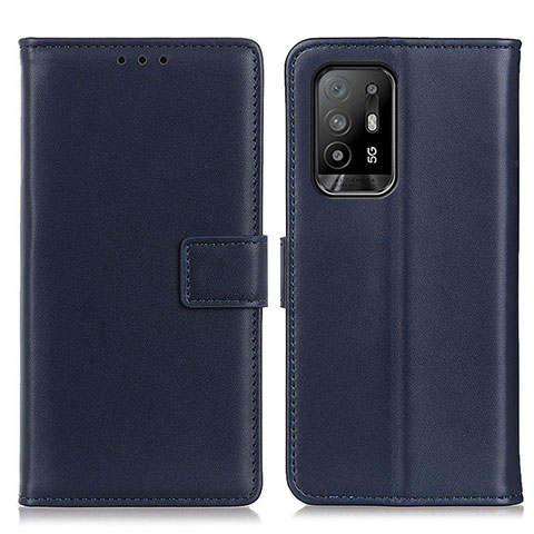 Custodia Portafoglio In Pelle Cover con Supporto A08D per Oppo A95 5G Blu