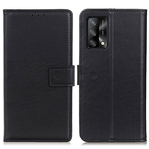 Custodia Portafoglio In Pelle Cover con Supporto A08D per Oppo F19 Nero