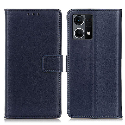 Custodia Portafoglio In Pelle Cover con Supporto A08D per Oppo F21s Pro 4G Blu