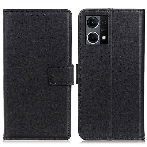 Custodia Portafoglio In Pelle Cover con Supporto A08D per Oppo F21s Pro 4G Nero