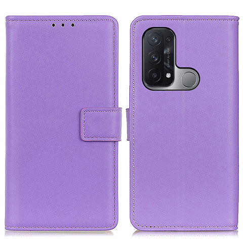 Custodia Portafoglio In Pelle Cover con Supporto A08D per Oppo Reno5 A Viola