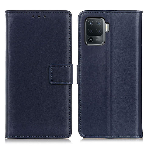 Custodia Portafoglio In Pelle Cover con Supporto A08D per Oppo Reno5 F Blu