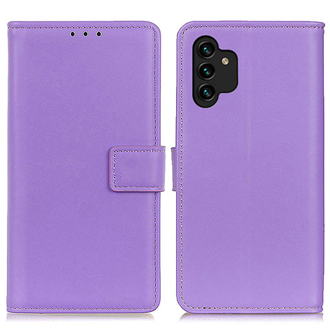 Custodia Portafoglio In Pelle Cover con Supporto A08D per Samsung Galaxy A13 4G Viola