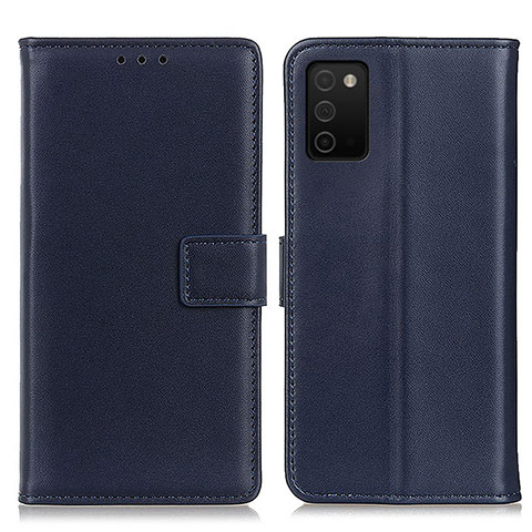 Custodia Portafoglio In Pelle Cover con Supporto A08D per Samsung Galaxy F02S SM-E025F Blu