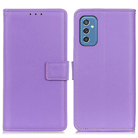 Custodia Portafoglio In Pelle Cover con Supporto A08D per Samsung Galaxy M52 5G Viola