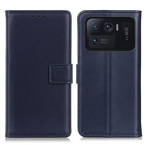 Custodia Portafoglio In Pelle Cover con Supporto A08D per Xiaomi Mi 11 Ultra 5G Blu