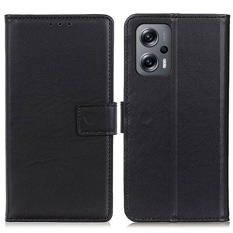 Custodia Portafoglio In Pelle Cover con Supporto A08D per Xiaomi Poco F5 5G Nero