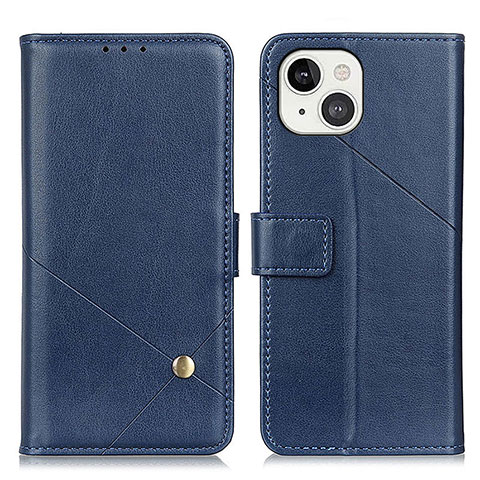 Custodia Portafoglio In Pelle Cover con Supporto A09 per Apple iPhone 15 Blu