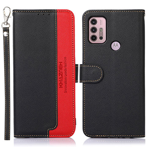 Custodia Portafoglio In Pelle Cover con Supporto A09D per Motorola Moto G41 Nero