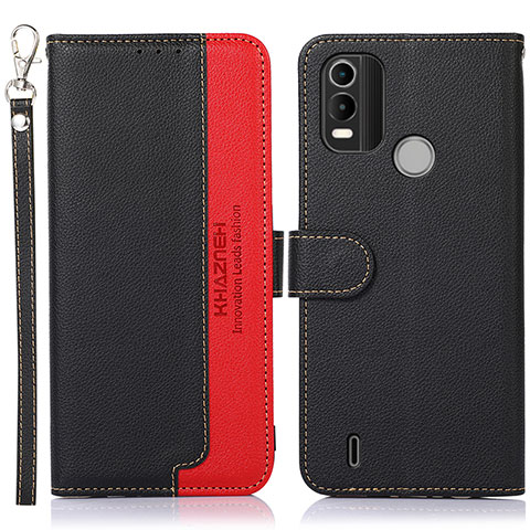 Custodia Portafoglio In Pelle Cover con Supporto A09D per Nokia G11 Plus Nero