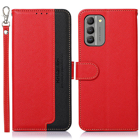 Custodia Portafoglio In Pelle Cover con Supporto A09D per Nokia G400 5G Rosso