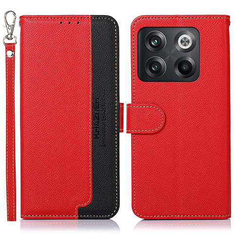 Custodia Portafoglio In Pelle Cover con Supporto A09D per OnePlus Ace Pro 5G Rosso