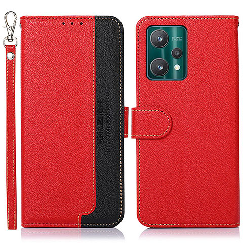 Custodia Portafoglio In Pelle Cover con Supporto A09D per Realme 9 Pro 5G Rosso